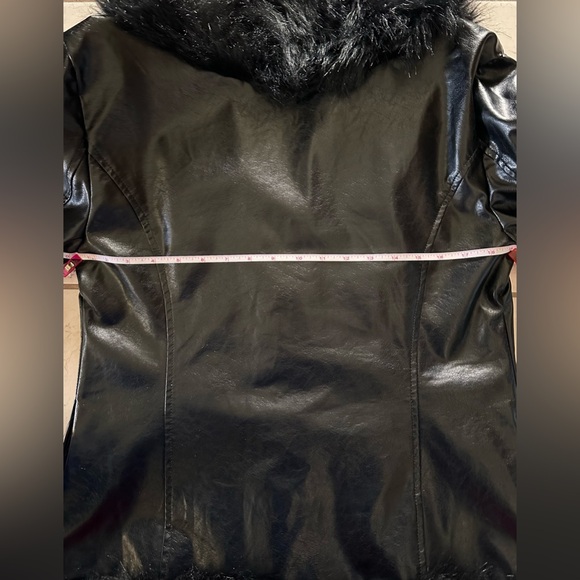 Dolls Kill Widow Your Darkest Hour Vegan Leather Coat Large - Picture 3 of 6